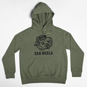 NEW North Carolina Tar Heels Pullover Fleece Hoodie MILITARY ARMY GREEN
